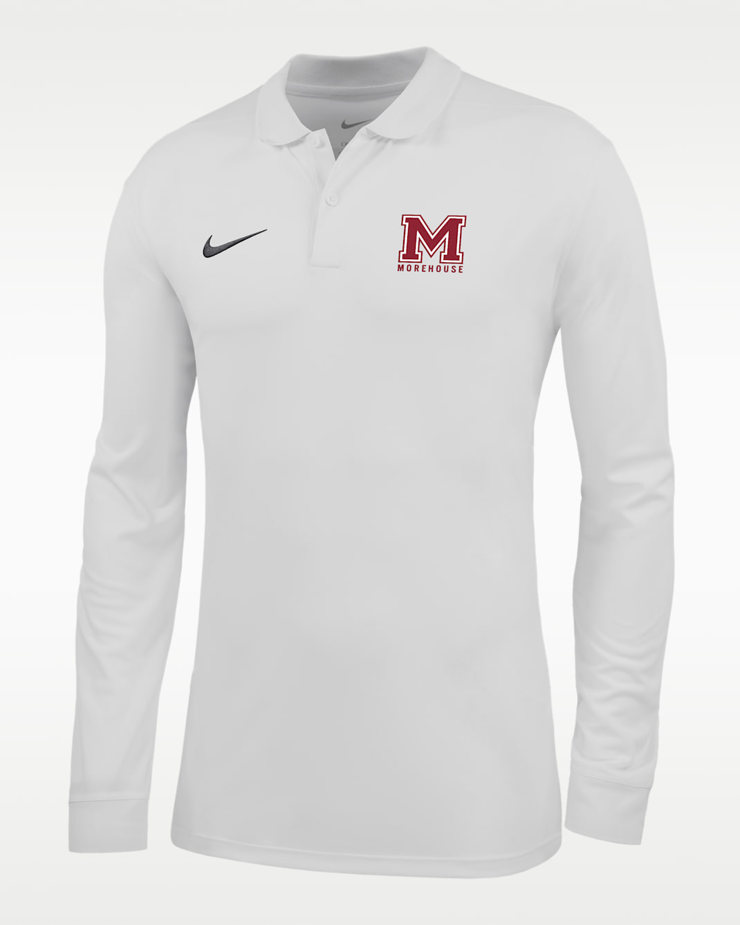Polo de manga larga Dri-FIT para hombre Nike College (Morehouse College) - Blanco