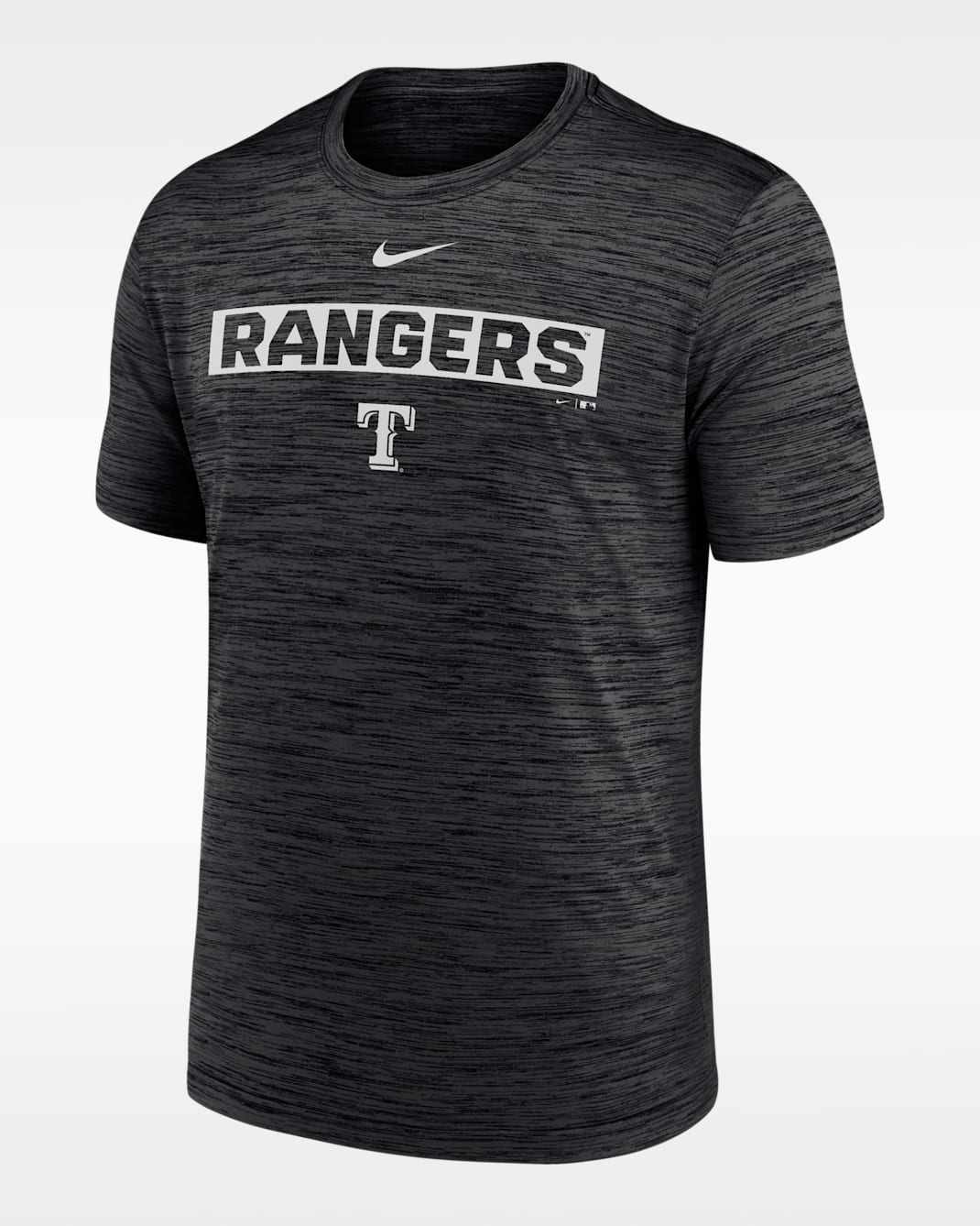 Playera Nike Dri-FIT de la MLB para hombre Texas Rangers Velocity - Negro