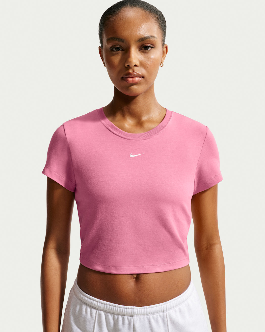 Nike Sportswear Chill Knit Women's Cropped T-Shirt - Peony/Sail