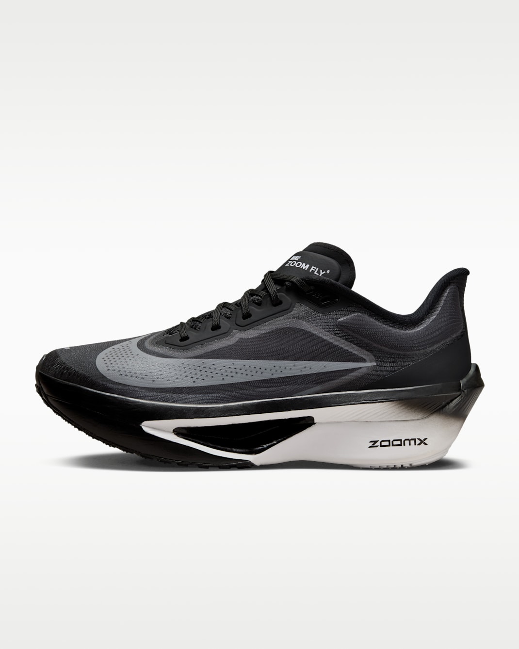 Nike Zoom Fly 6 Women's Road Racing Shoes - Black/Light Smoke Grey/White
