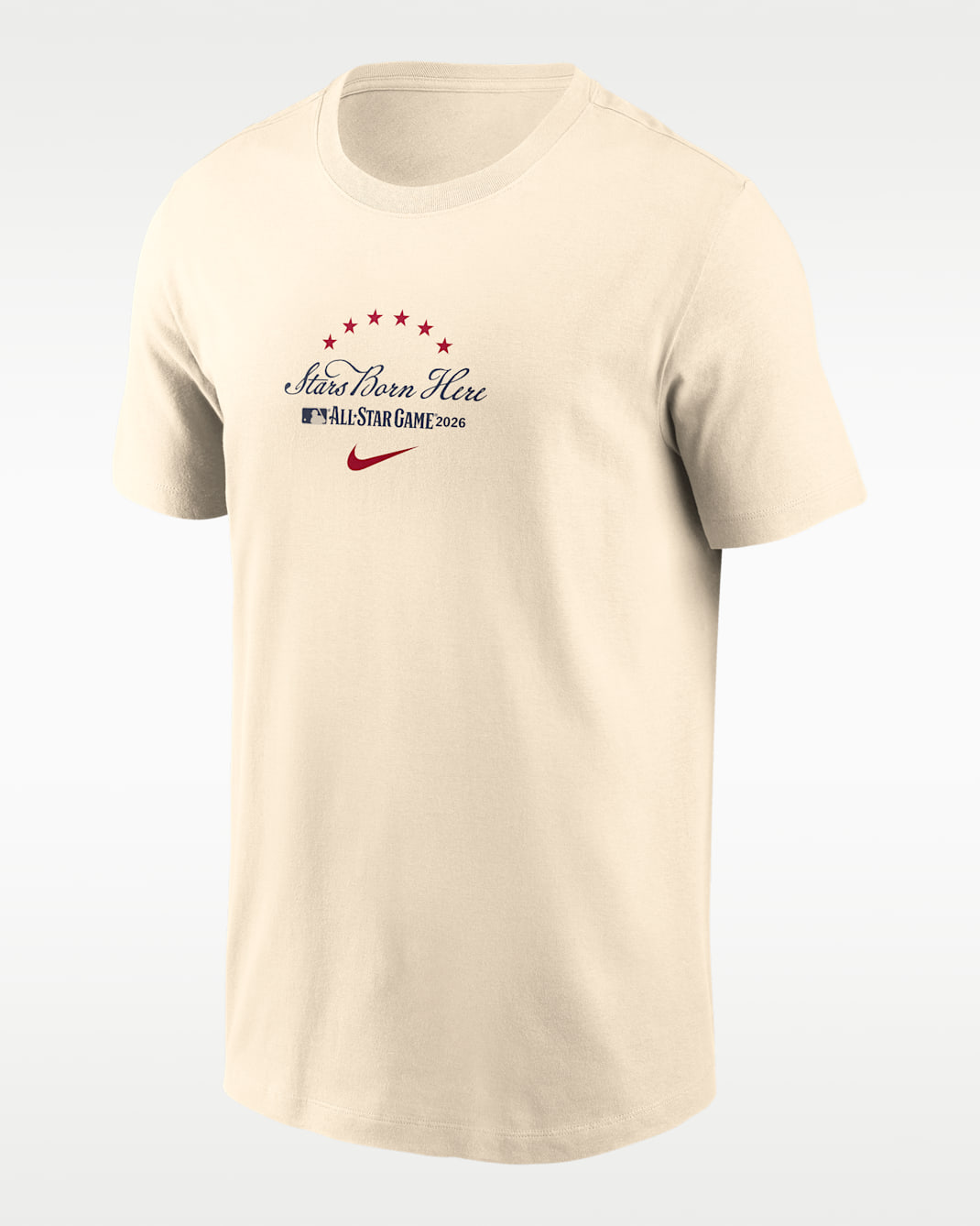 2026 All-Star Game Two-Hit Sketch Bell Men's Nike MLB T-Shirt - Cream