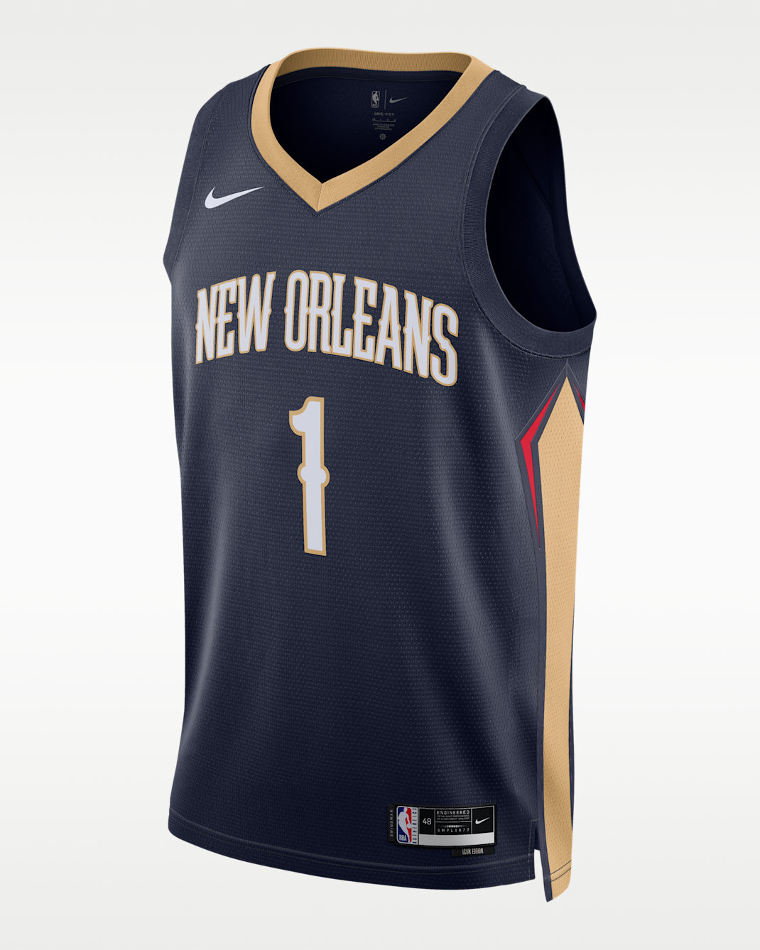 Jersey Nike Dri-FIT de la NBA Swingman para hombre New Orleans Pelicans Icon Edition - Azul marino universitario
