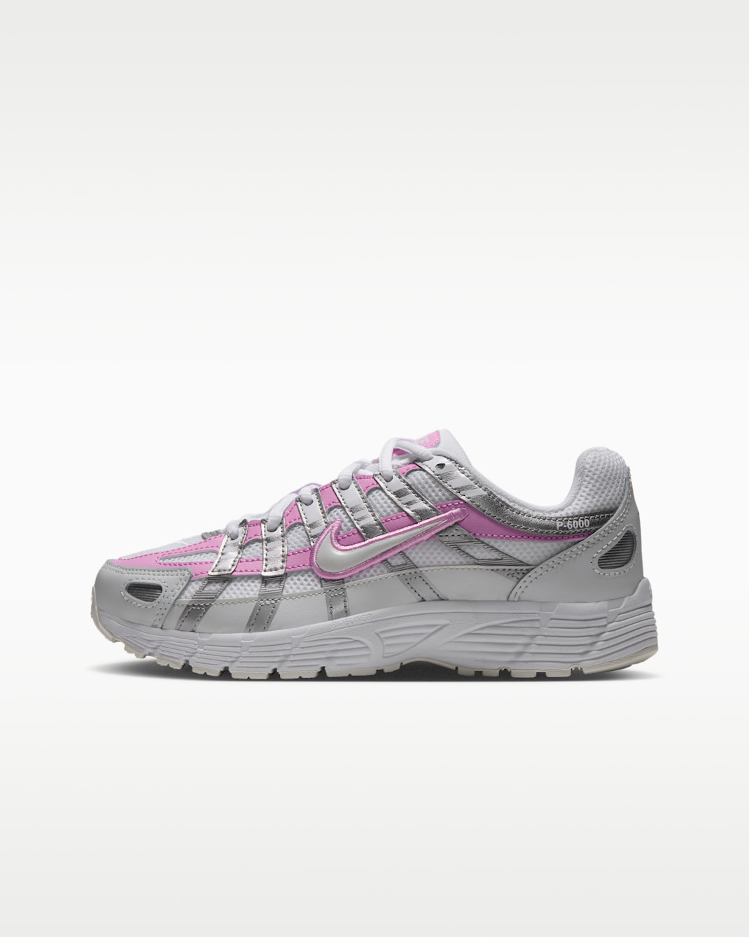 Nike P-6000 Older Kids' Shoes - White/Pink Rise/Off-White/Off-White