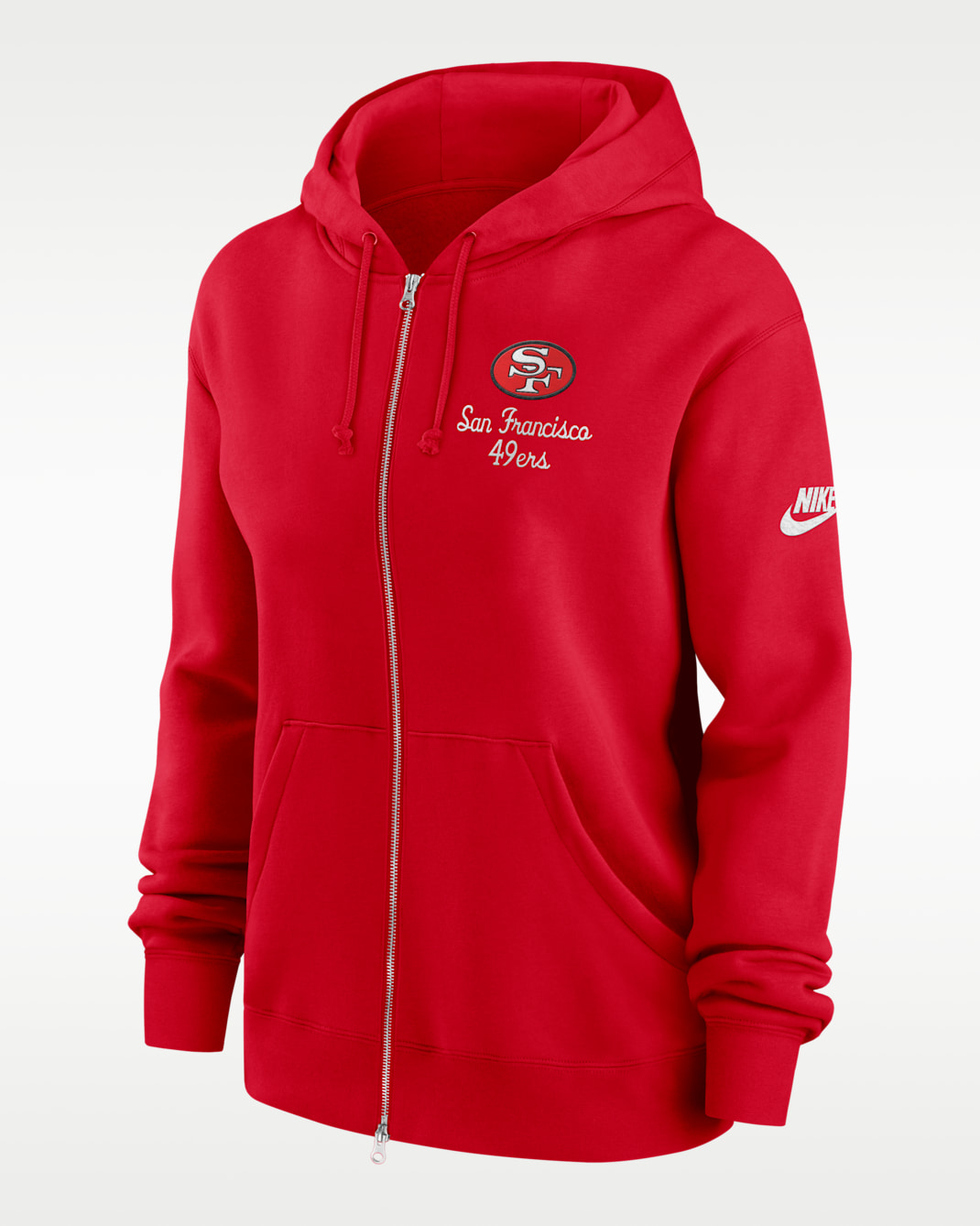 San Francisco 49ers Phoenix Rewind Women's Nike NFL Full-Zip Hoodie - Scarlet