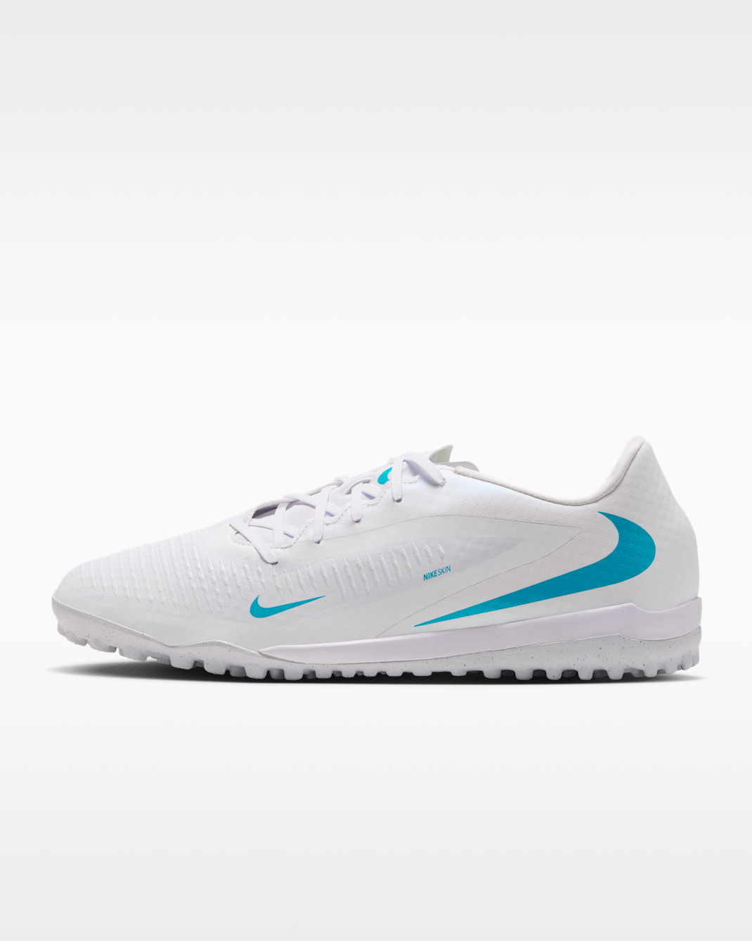 Nike Phantom 6 Low Academy Turf Soccer Shoes - White/White/Dusty Cactus