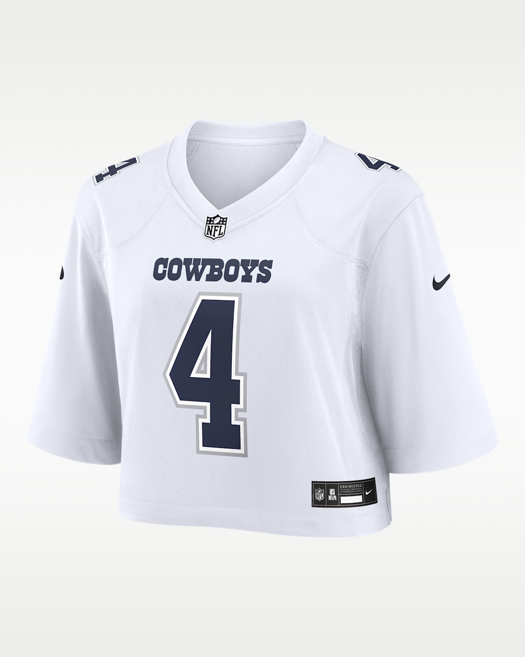 Dak Prescott Dallas Cowboys Women's Nike NFL Cropped Tundra Game Jersey - White