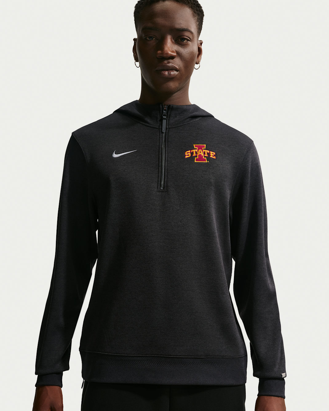 Iowa State Cyclones Nike NCAA Men's Basketball Coaches' Pullover Hoodie - Black