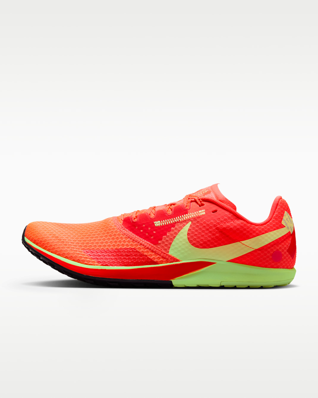 Nike Zoom Rival Waffle 6 Road and Cross-Country Racing Shoes - Hyper Orange/Bright Crimson/Mint Foam/Lime Blast