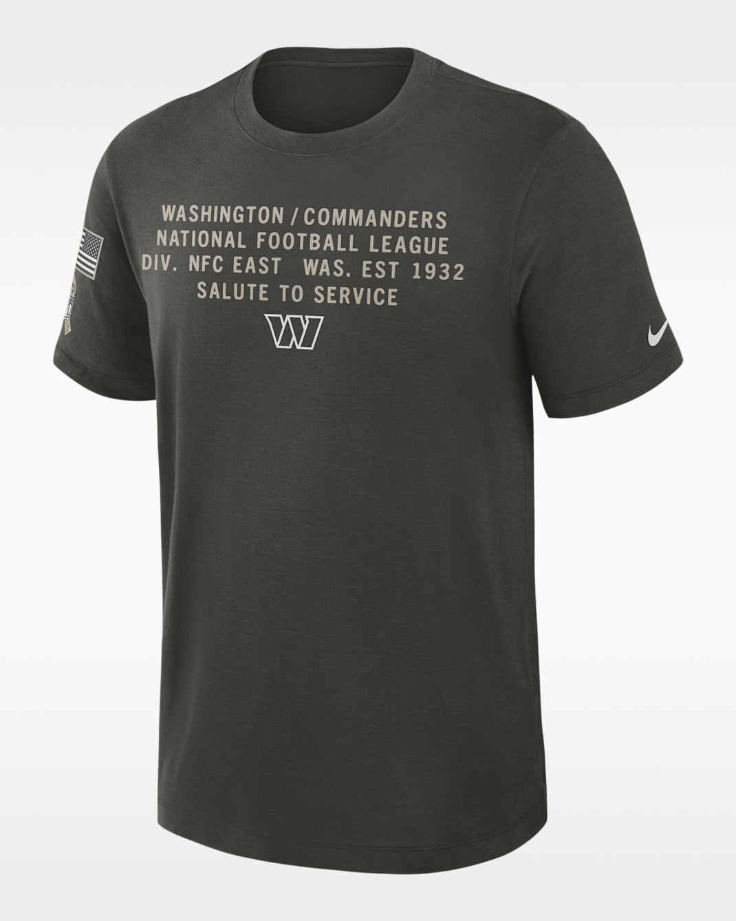 Playera Nike Dri-FIT de la NFL para hombre Washington Commanders Salute to Service Slub - Verde bosque