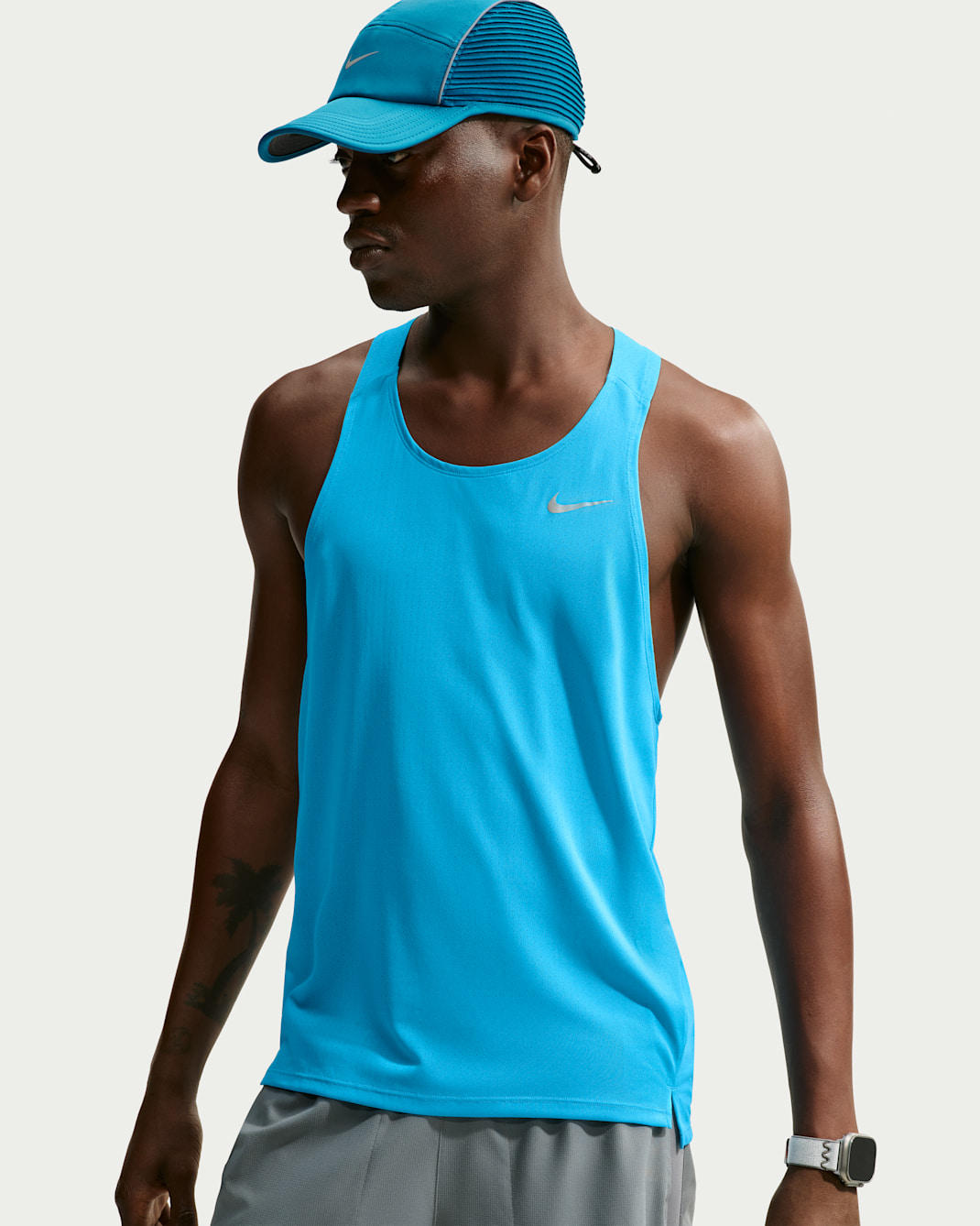 Ανδρική φανέλα για τρέξιμο Dri-FIT Nike Fast - Light Current Blue