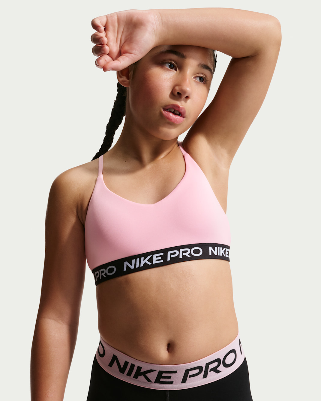 Nike Pro Big Kids' (Girls') Indy Bra - Medium Soft Pink