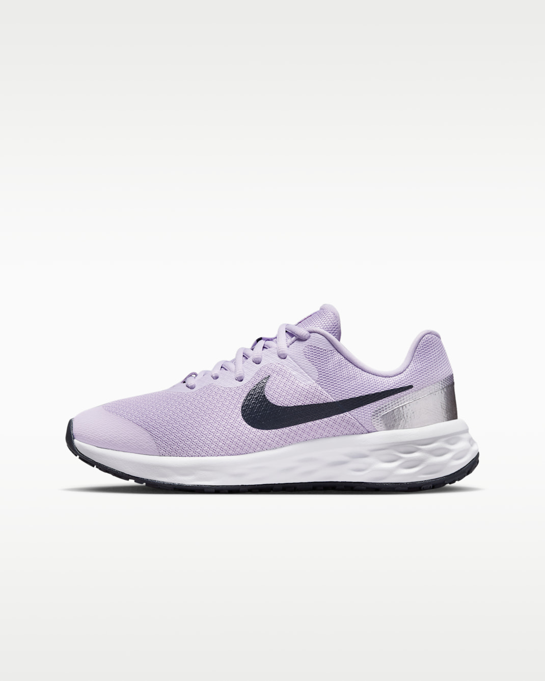 Nike Revolution 6 Older Kids' Road Running Shoes - Violet Frost/Metallic Silver/Vivid Purple/Thunder Blue