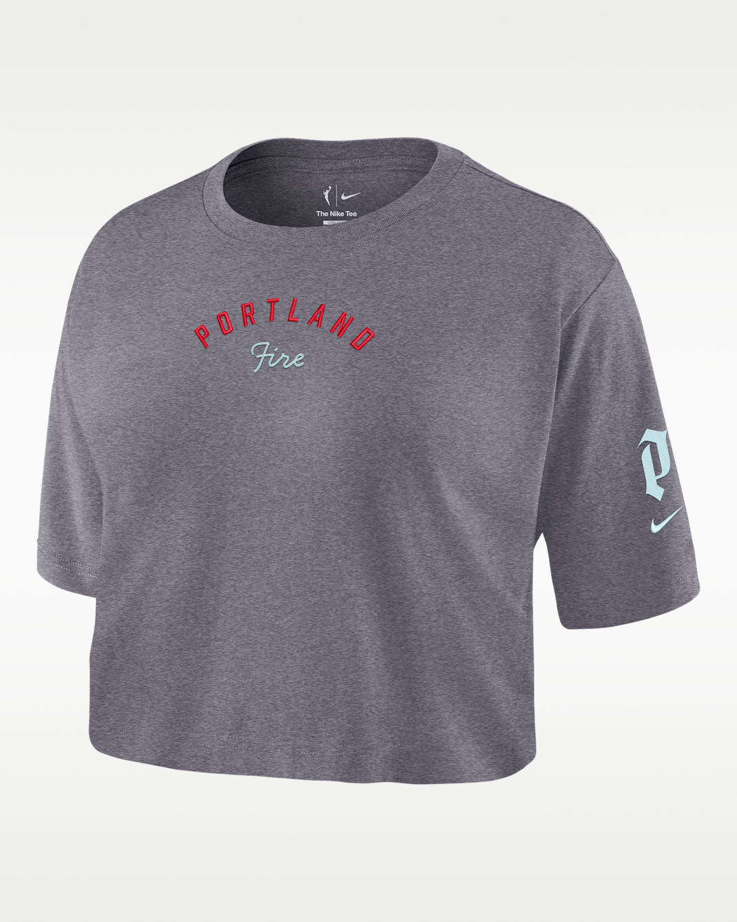 Portland Fire Women's WNBA Cropped T-Shirt - Charcoal Heather