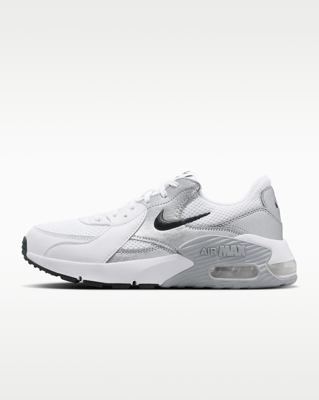 Tenis para mujer Nike Air Max Excee Premium - Negro/Plata metalizado/Gris lobo/Gris humo oscuro