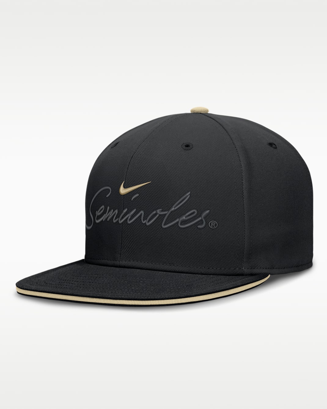 Gorra universitaria Nike Dri-FIT ajustada para hombre Florida State Pro - Negro