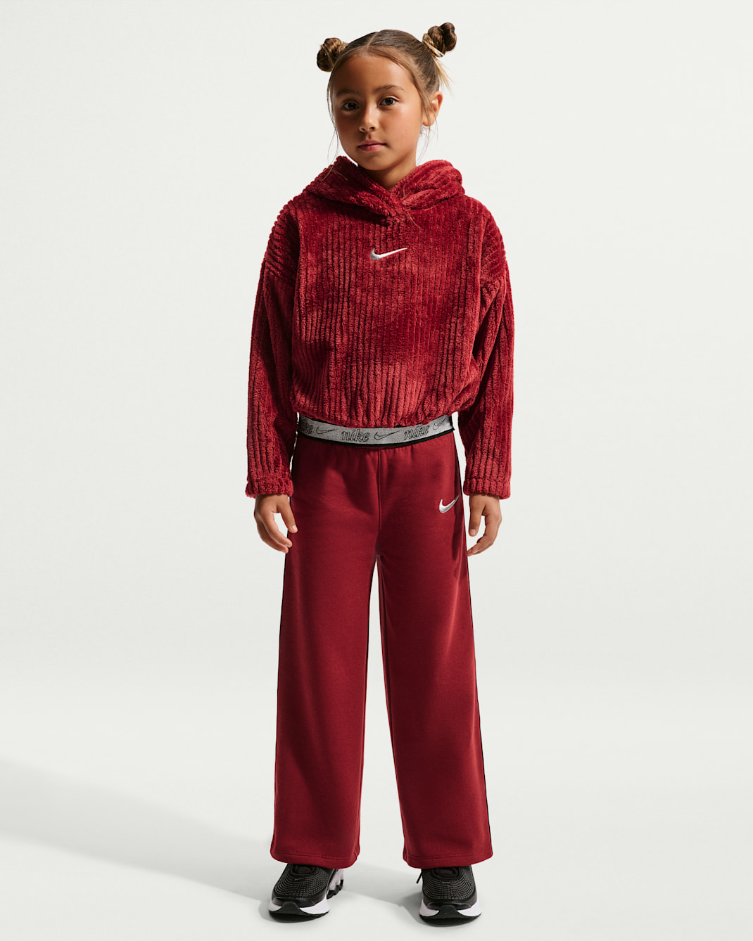 Nike Little Kids' Swoosh Sparkle 2-Piece Pants Set - Team Red