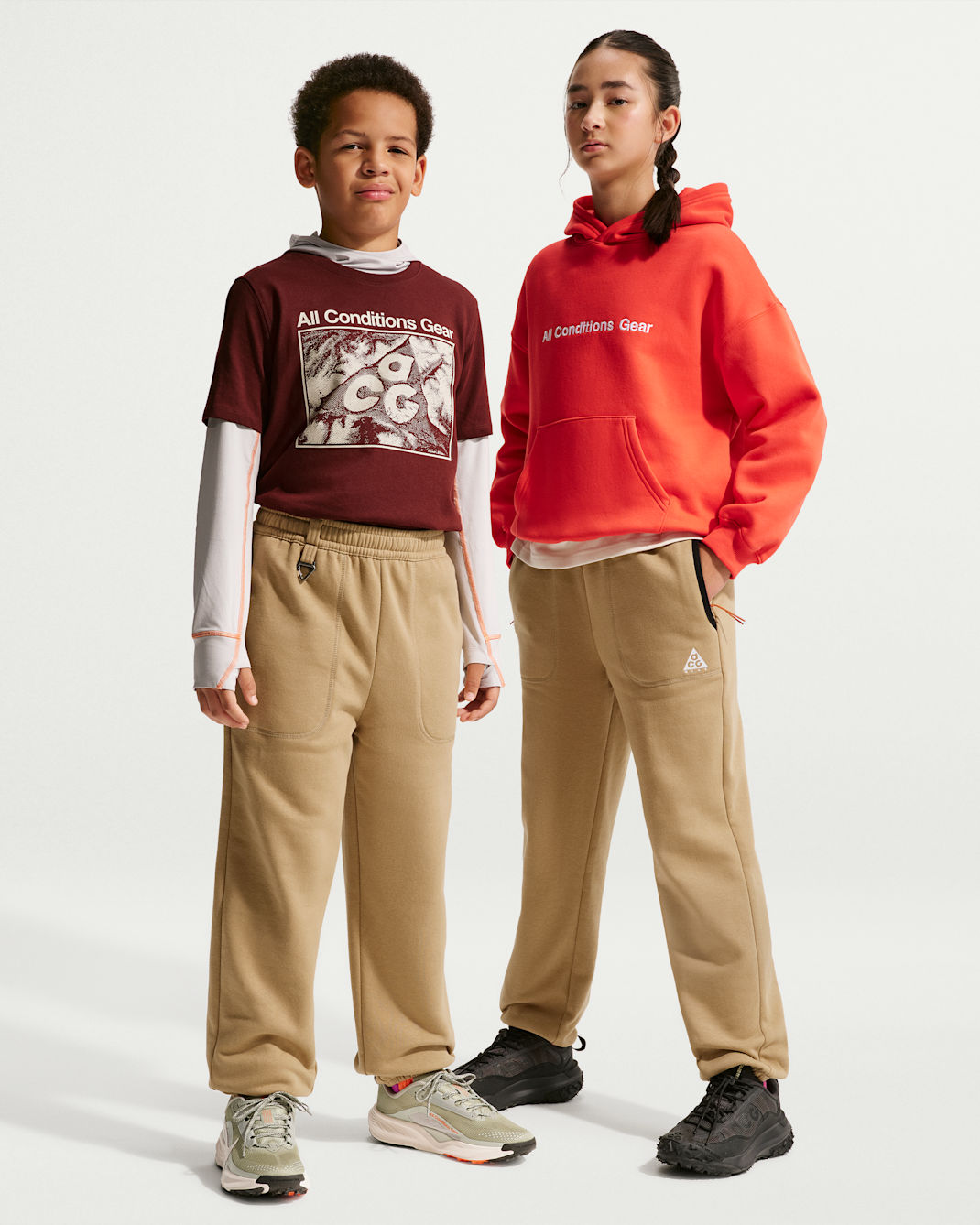 Pants de tejido Fleece para niños talla grande Nike ACG - Beige paracaídas