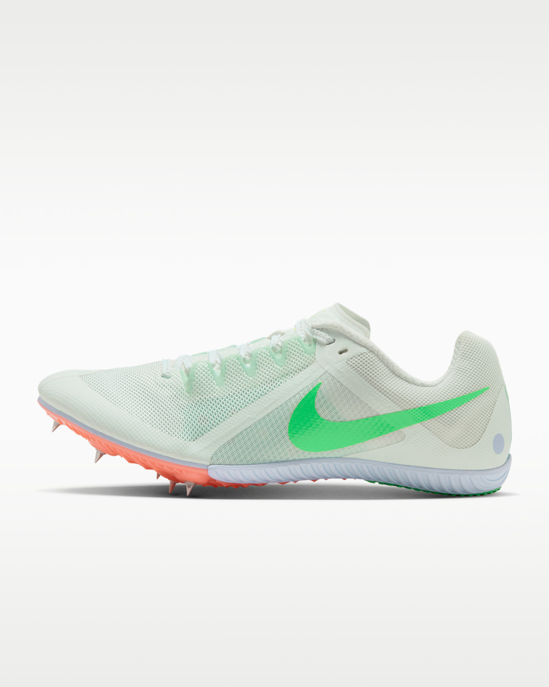 Nike Zoom Rival Multi Zapatillas con clavos para múltiples eventos de atletismo - Summit White/Crimson Tint/Palest Purple/Electro Green