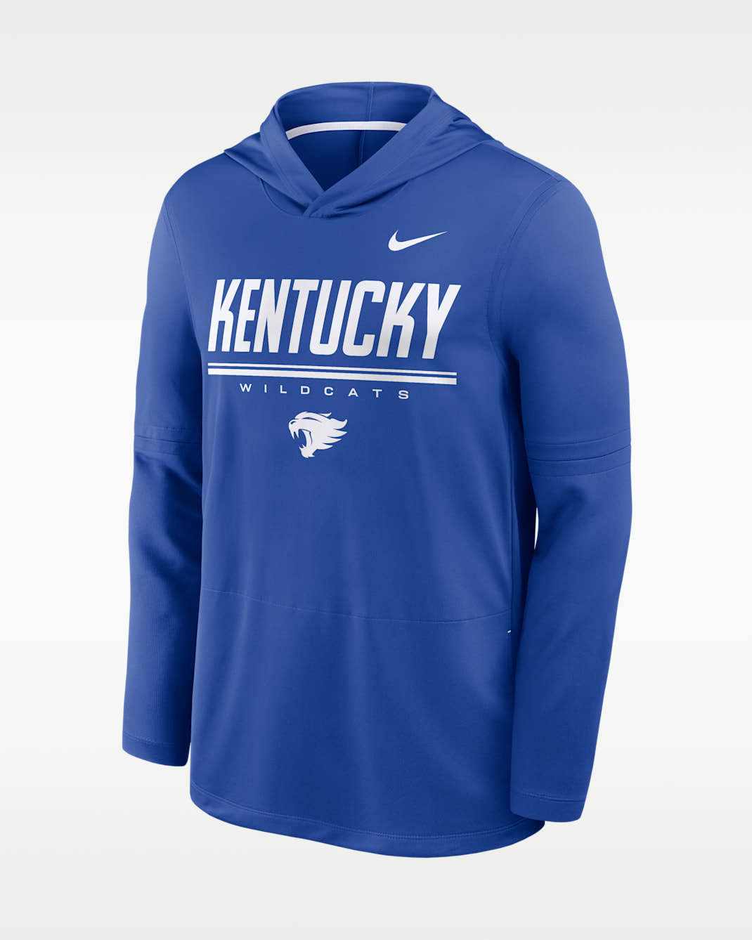 Kentucky Sideline Men's Nike Dri-FIT College Long-Sleeve Hooded Top - Game Royal/White