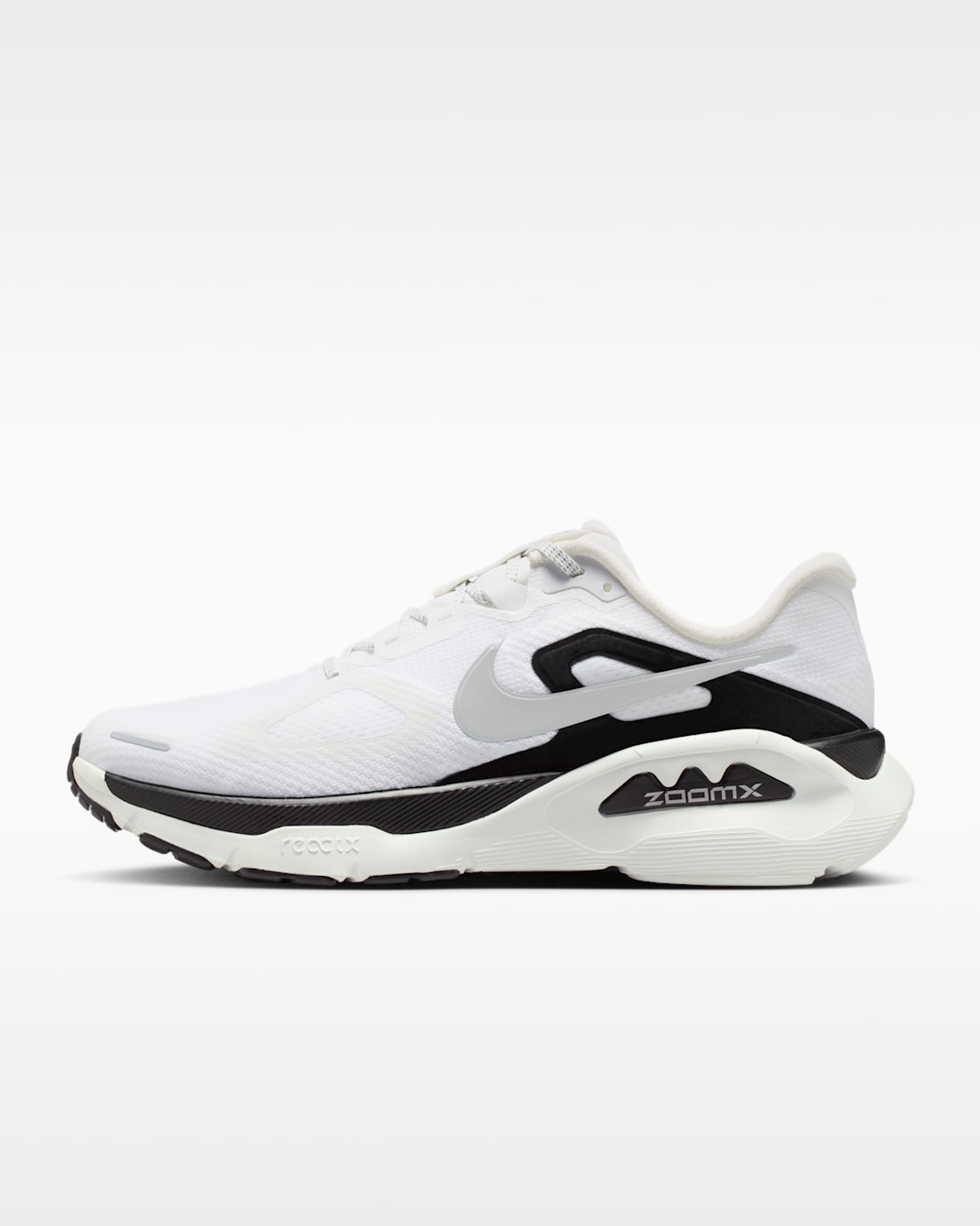 Nike Structure Plus Men's Road Running Shoes - Summit White/Black/Metallic Silver