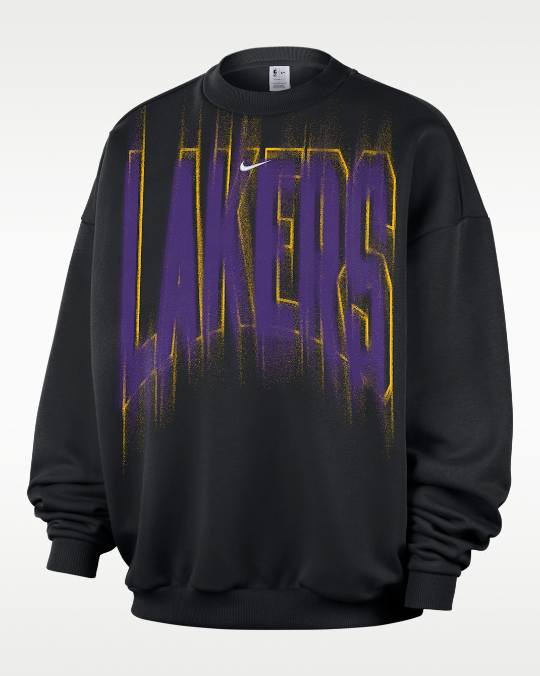 Haut de basket en Fleece Nike Los Angeles Lakers Standard Issue pour homme - Noir/Blanc