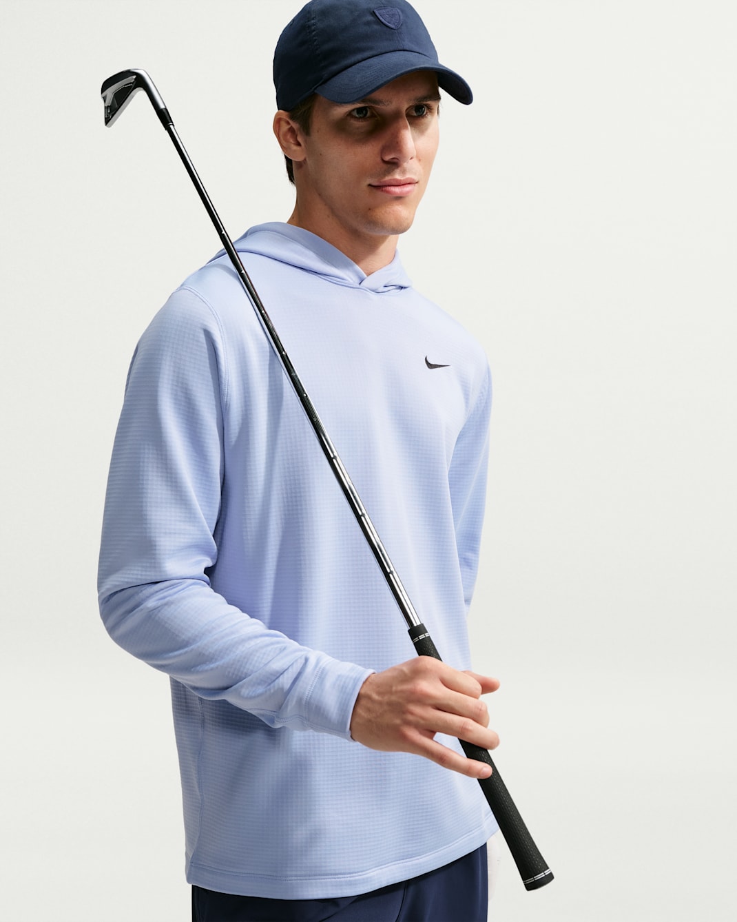 Nike Velocity Therma-FIT golfhettegenser til herre - Purple Fade/Svart
