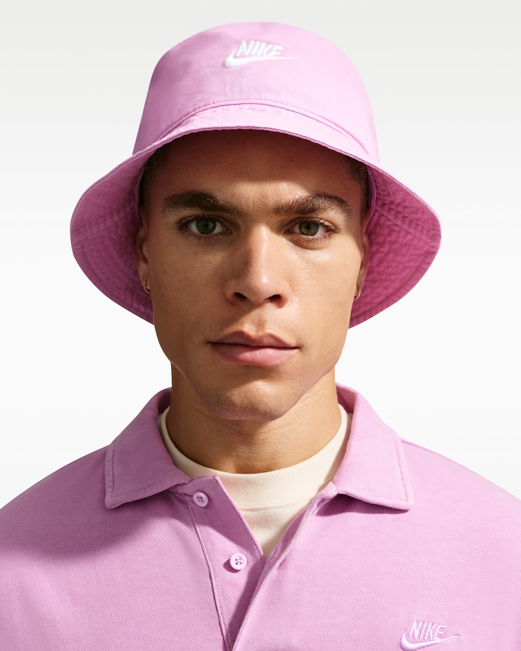 Nike Apex Futura Washed Bucket Hat - Light Magenta/White