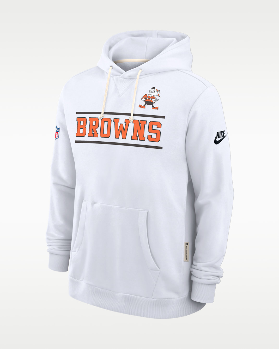 Cleveland Browns Alt Standard Issue Men's Nike Dri-FIT NFL Pullover Hoodie - White