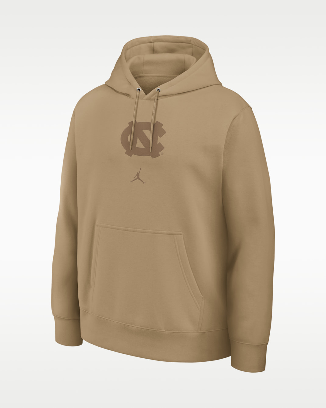 North Carolina Washed Club Men's Nike College Pullover Hoodie - Classic Beige