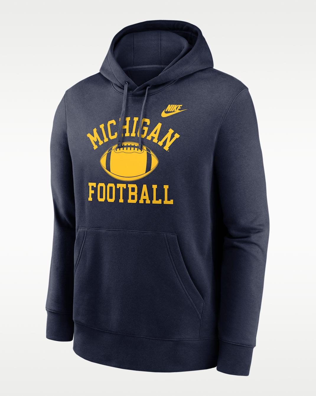 Sudadera con gorro sin cierre universitaria Nike para hombre Michigan Legacy Club Football Icon - Azul marino