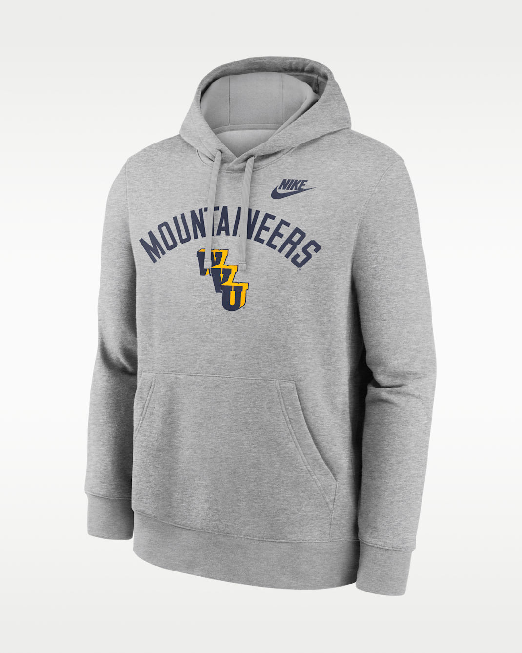 West Virginia Legacy Arch Club Men's Nike College Pullover Hoodie - Grey Heather