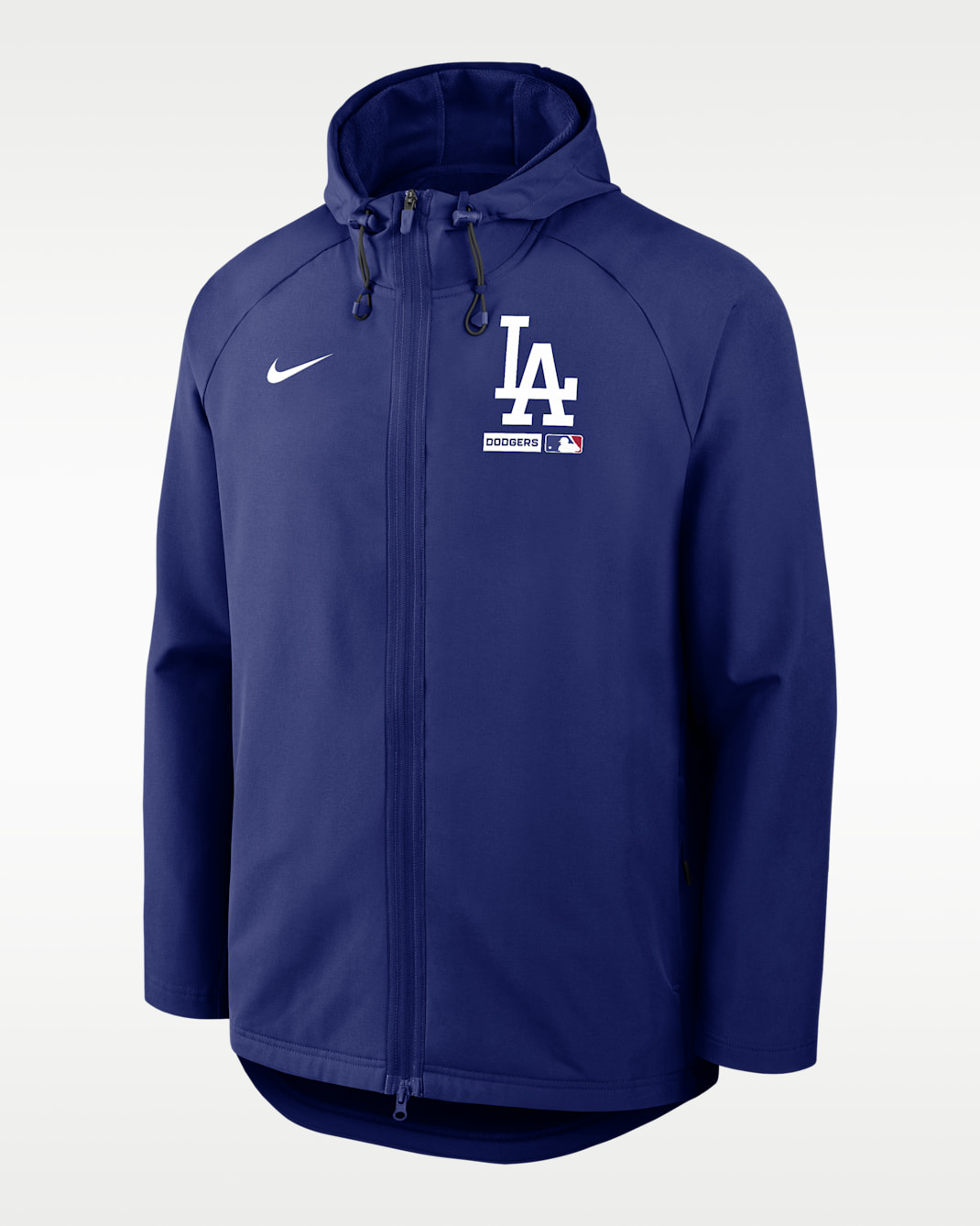 Chamarra Nike Therma-FIT con gorro y cierre completo para hombre de la MLB de Los Angeles Dodgers Authentic Collection - Azul royal intenso