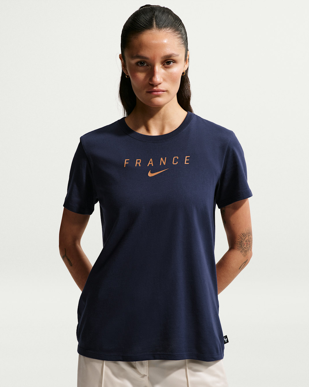 FFF Nike Kadın Futbol Tişörtü - Blackened Blue