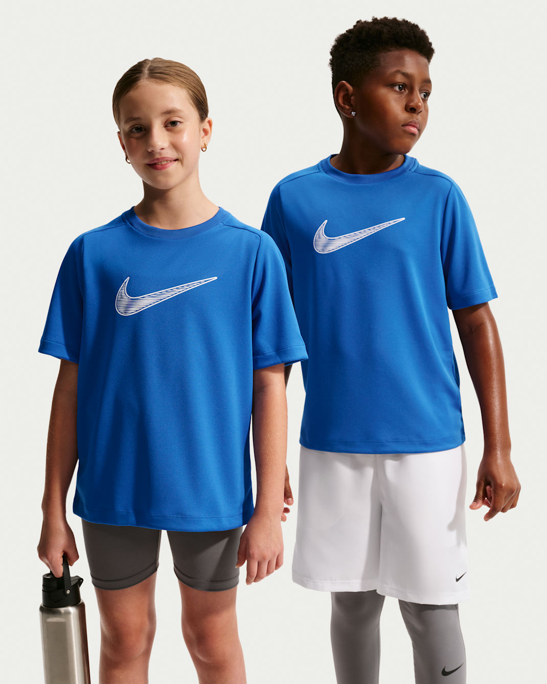 Nike Multi Older Kids' (Boys') Dri-FIT Short-Sleeve Training Top - Game Royal/White