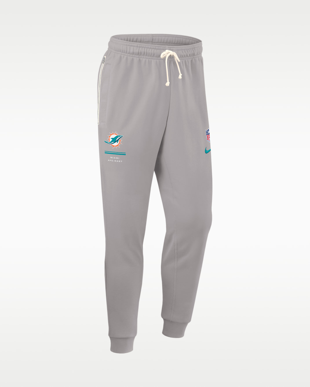 Pants Nike Dri-FIT de la NFL de pierna entallada para hombre Miami Dolphins Sideline Standard Issue - Gris