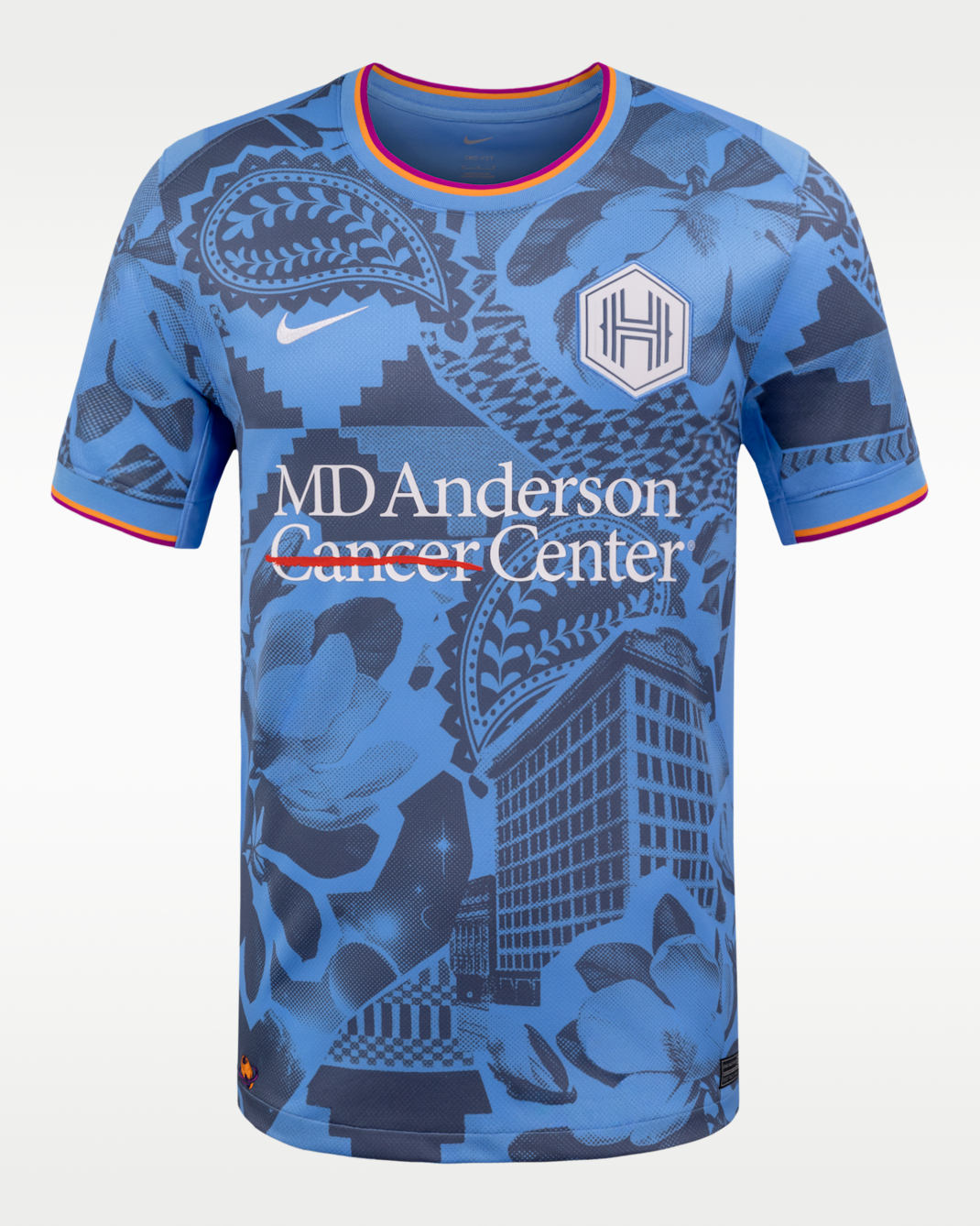 Houston Dash Stadium Away Men's Nike Dri-FIT NWSL Replica Jersey - University Blue