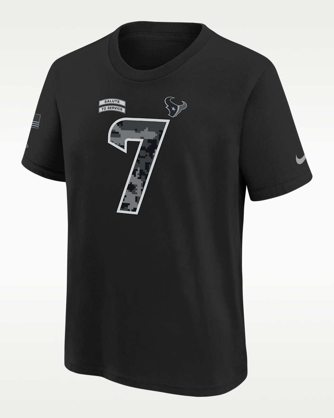C.J. Stroud Houston Texans Salute to Service Big Kids' Nike NFL T-Shirt - Black