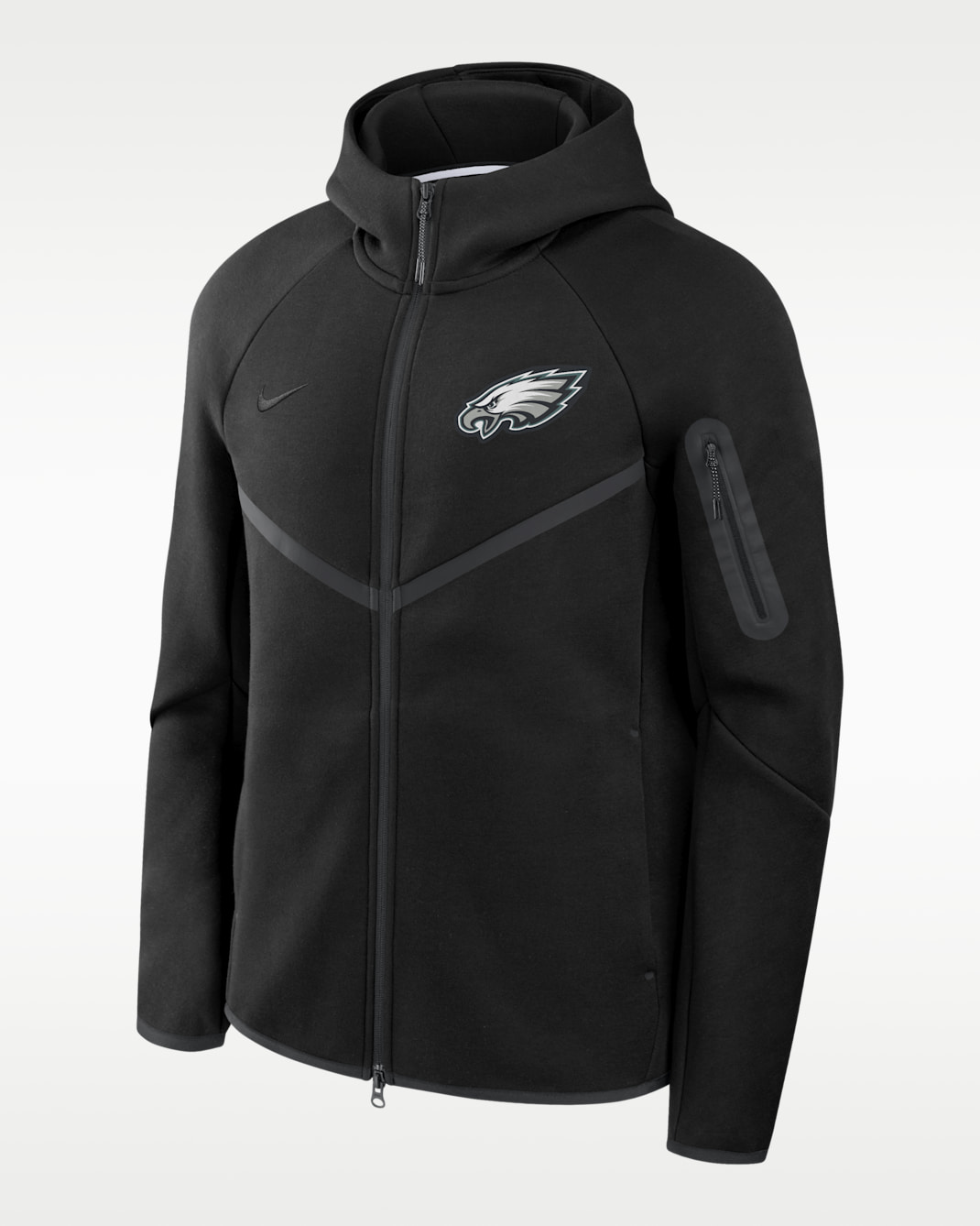 Philadelphia Eagles Tech Fleece Windrunner Men's Nike NFL Full-Zip Hooded Jacket - Black