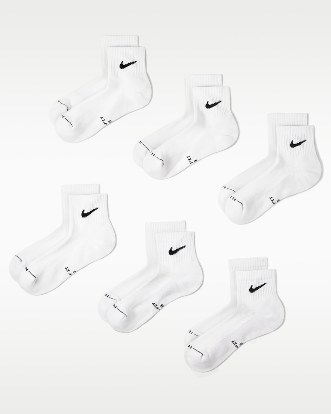 Nike Everyday Elevated Ankle Socks (6 Pairs) - Multi-Color