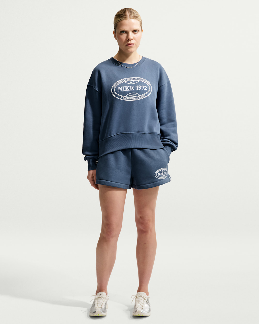 Shorts in fleece Nike Sportswear – Donna - Diffused Blue