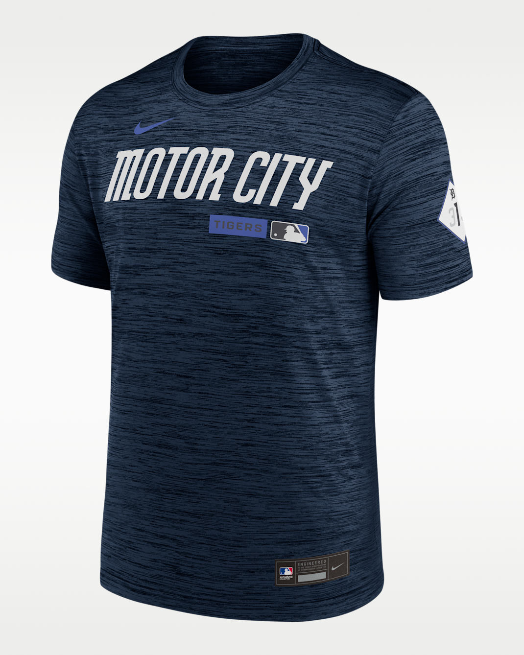 Playera Nike Dri-FIT de la MLB para hombre Detroit Tigers Authentic Collection - Azul marino