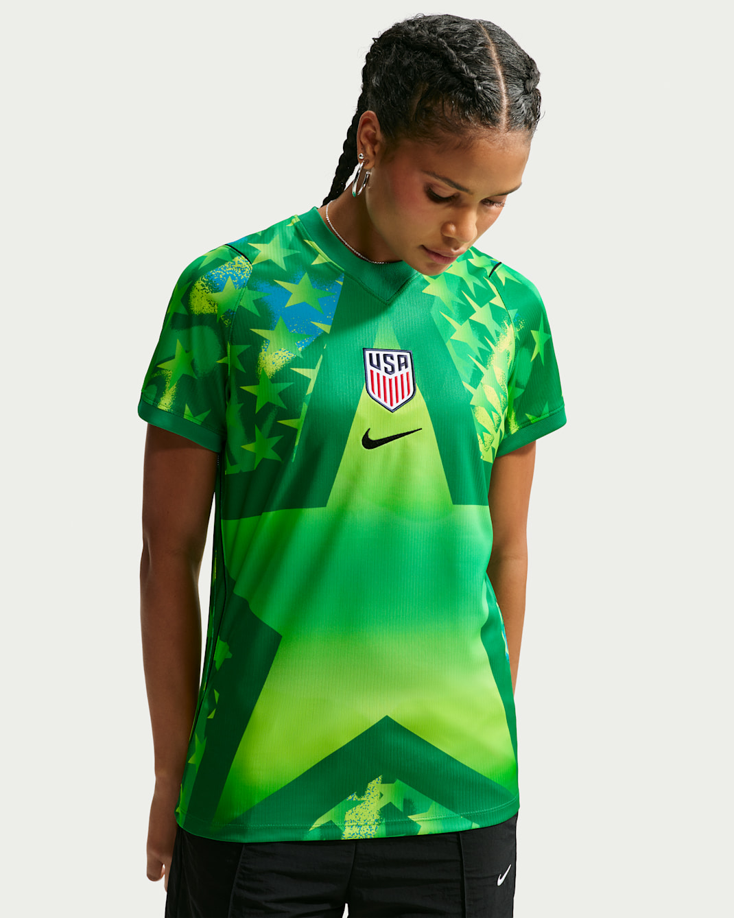 USMNT 2026 Stadium Goalkeeper Women's Nike Dri-FIT Soccer Replica Short-Sleeve Jersey - Stadium Green/Black/Black