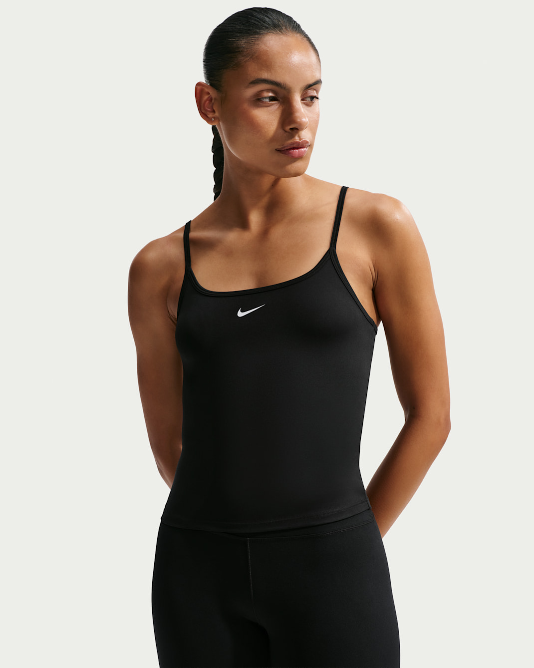 Camiseta de tirantes Dri-FIT para mujer Nike One Fitted - Negro/Blanco