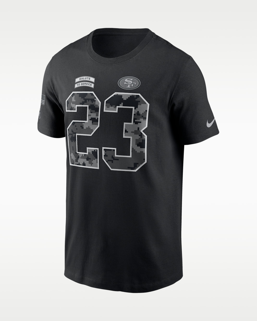 Christian McCaffrey San Francisco 49ers Salute to Service Men's Nike NFL T-Shirt
