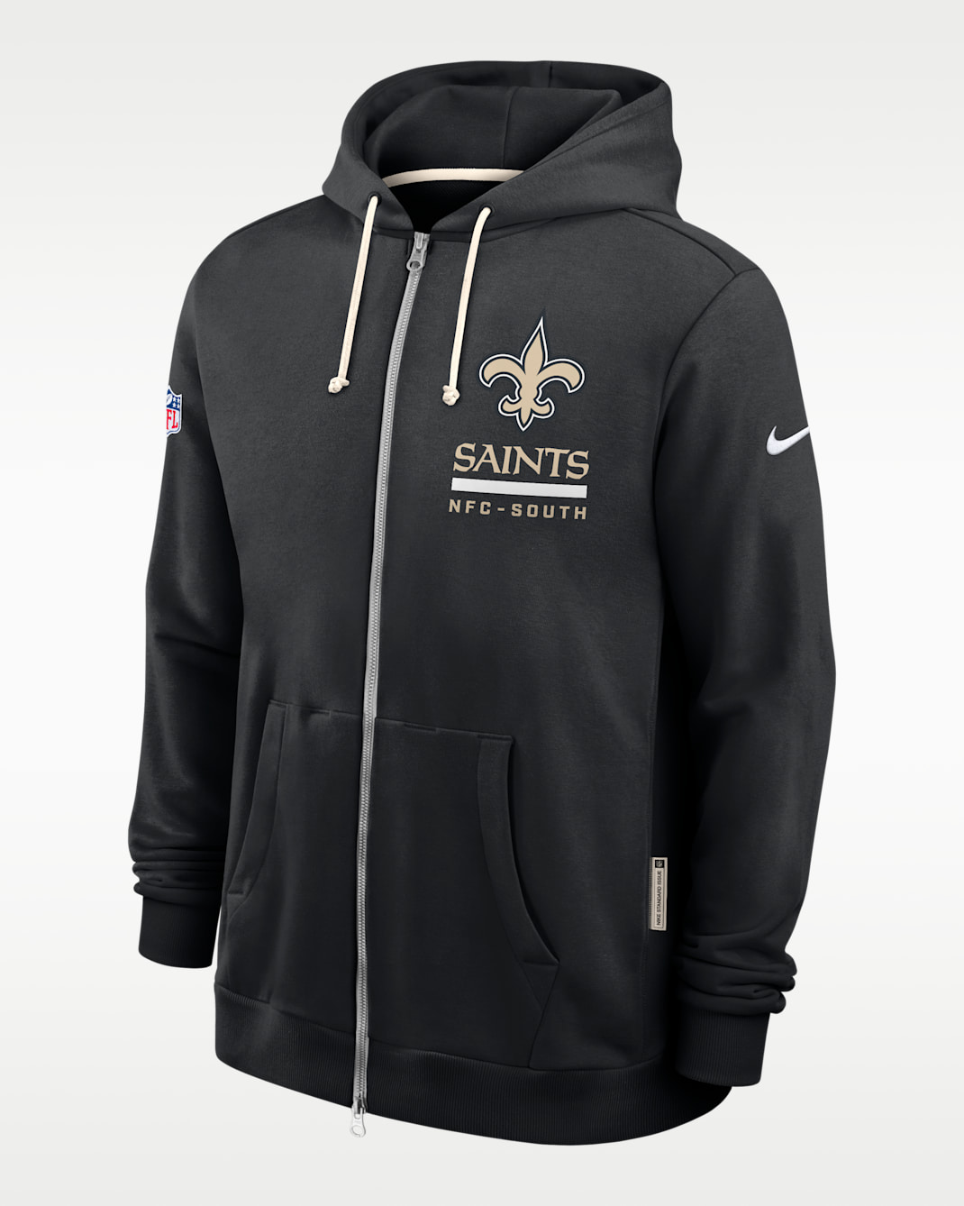 New Orleans Saints Utility Player Sideline Men's Nike Dri-FIT NFL Full-Zip Hoodie - Black