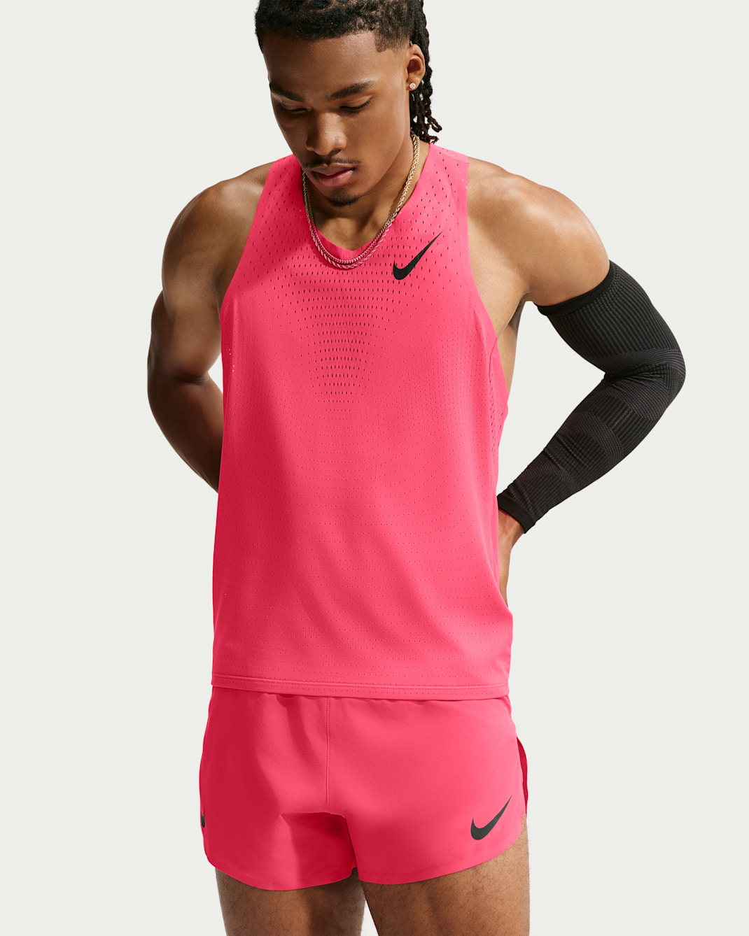 Nike AeroSwift Men's Dri-FIT ADV Running Singlet - Fusion Red/Black