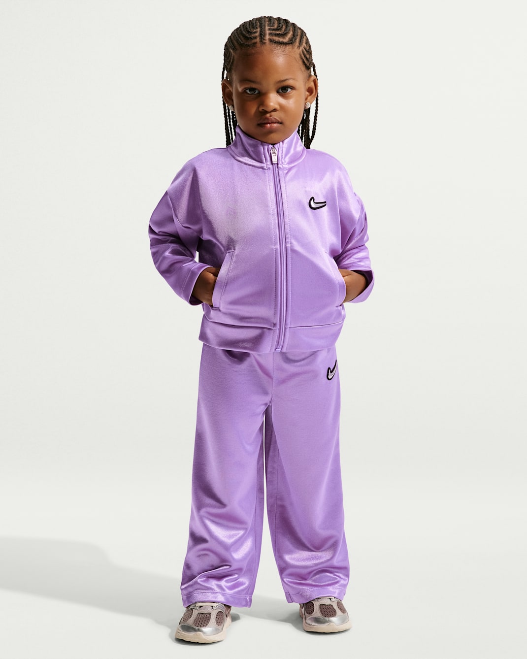 Nike Toddler Swoosh Sparkle 2-Piece Track Set - Violet Star