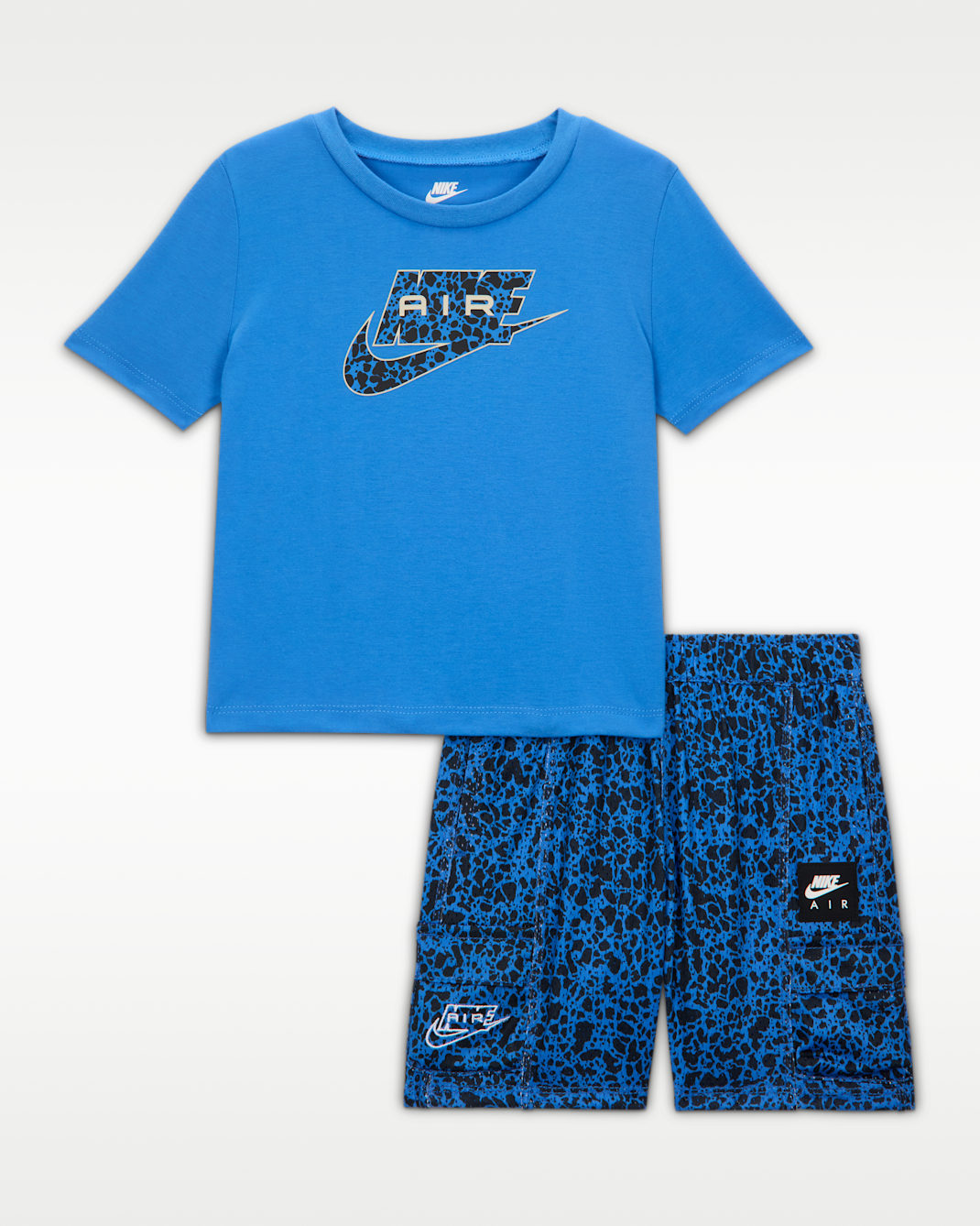 Nike Baby Dri-FIT 2-Piece Air Printed Cargo Shorts Set - Blue Crystal
