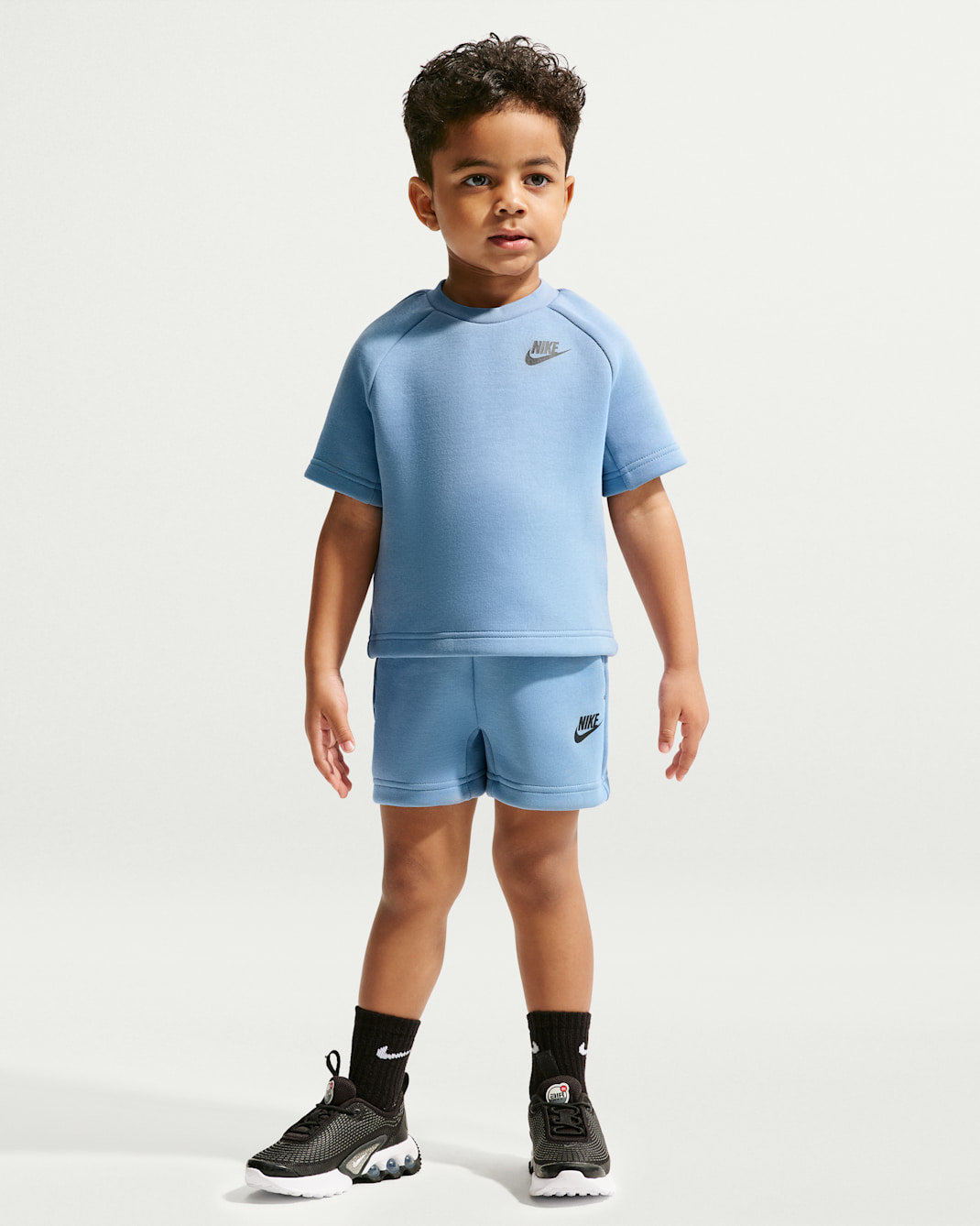 Nike Toddler Tech Fleece T-Shirt and Shorts Set - Work Blue