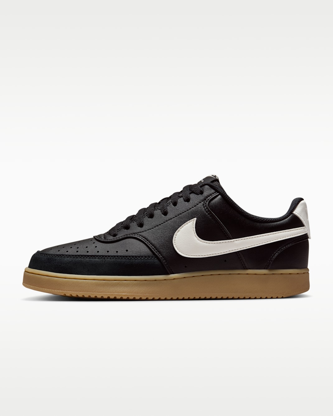 Nike Court Vision Low Men's Shoes - Black/Gum Light Brown/Sail